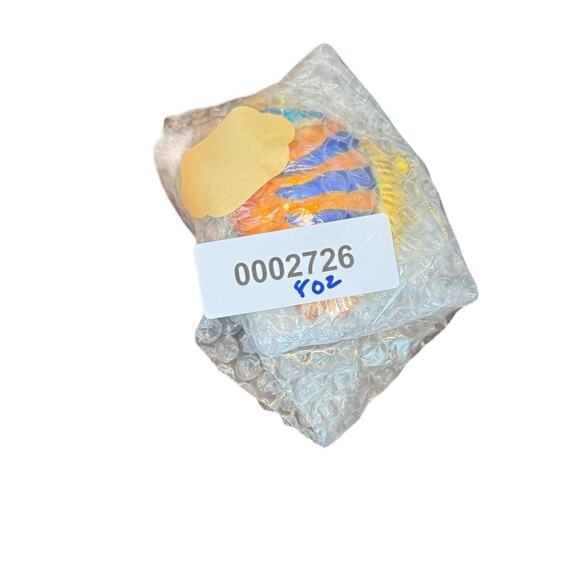 Blue Gold Orange Saltwater Fish Blown Glass Christmas Holiday Ornament 4” EUC - Picture 7 of 7